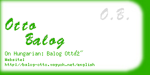 otto balog business card